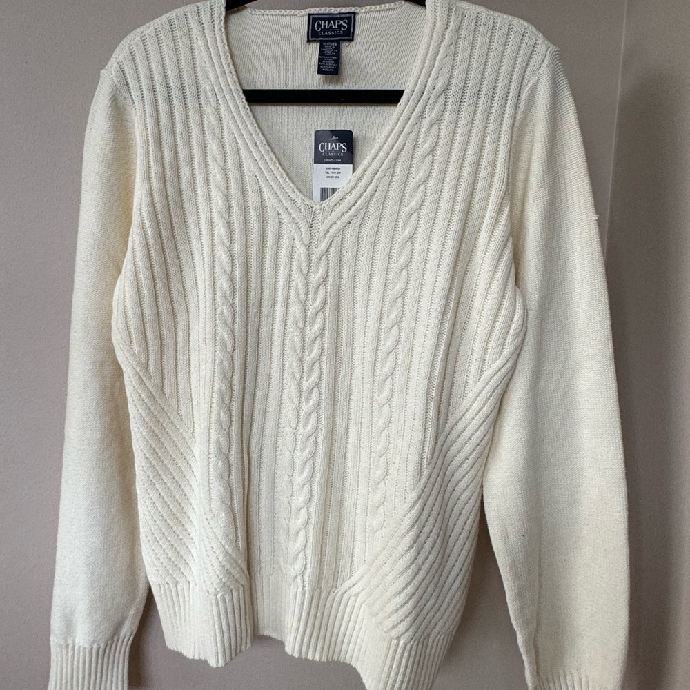 Ladies Chaps Classics Lightweight Sweater, size XL NWT